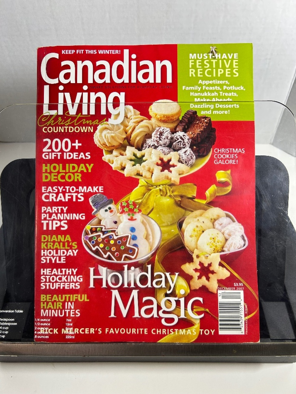 Canadian Living Magazine December 2007 Christmas Holiday Recipes Crafts Decor